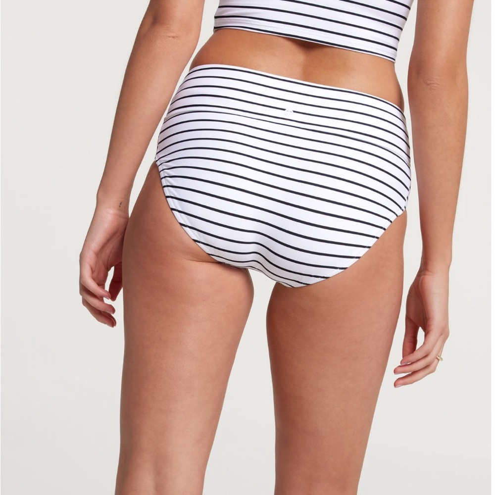 CALIA by Carrie Underwood Black and White Striped Swim Bottom - Picture 7 of 7